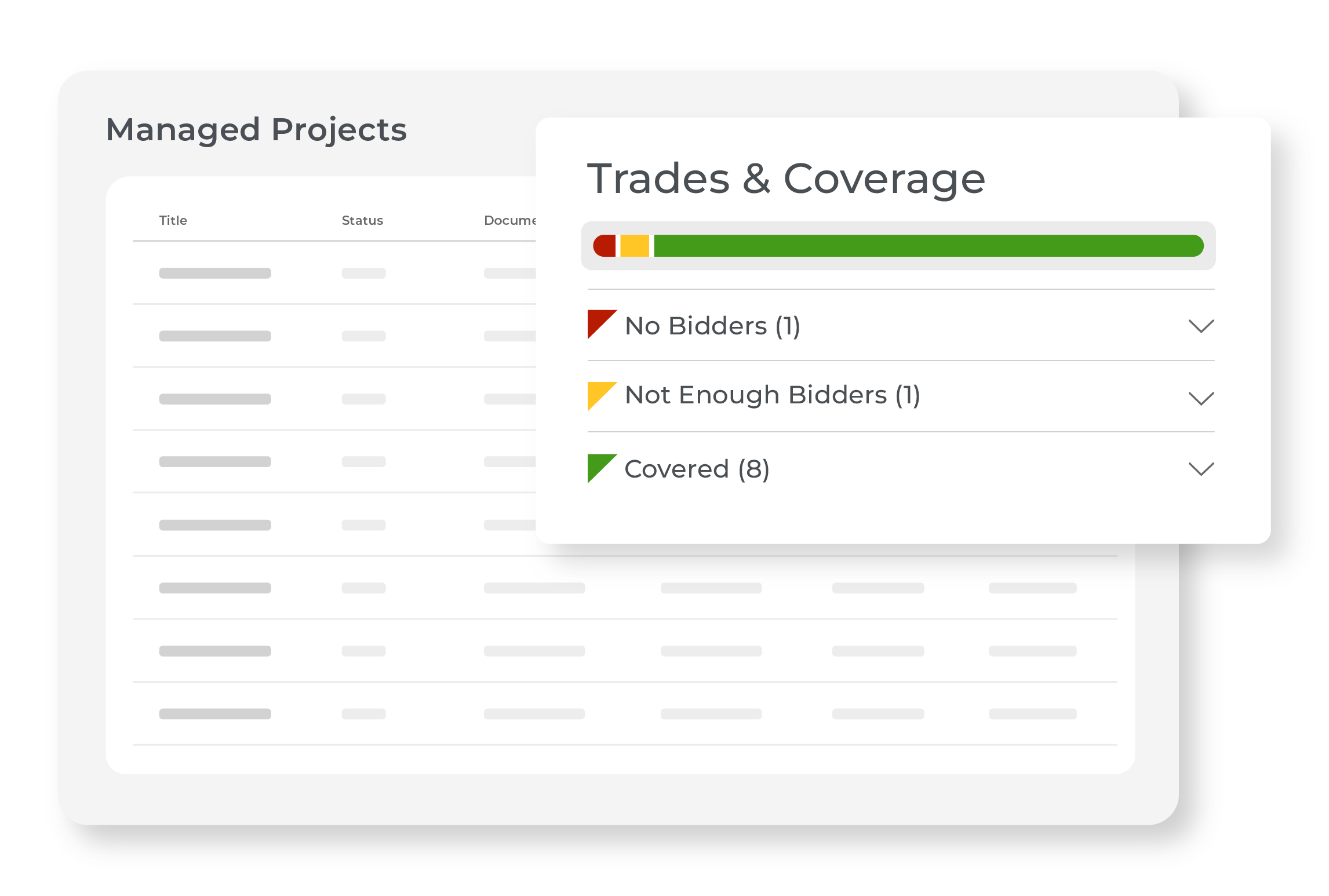 Construction bid management with directory and bidders list for efficient contractor selection.